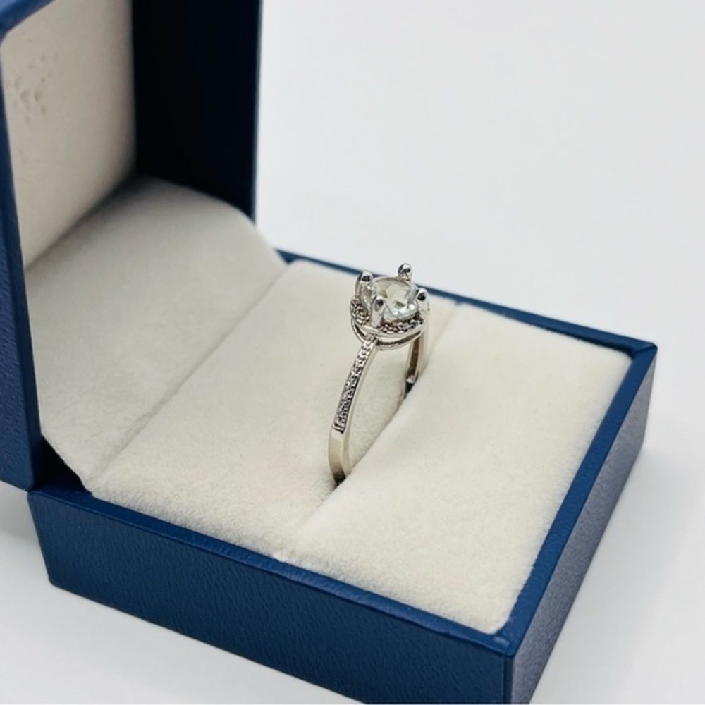 Natural Green Amethyst Gemstone Sterling Silver Ring